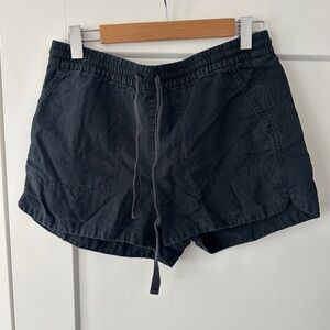 J. Crew Women's Black Linen Blend Shorts